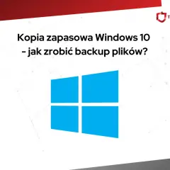Kopia zapasowa Windows 10 – jak zrobić backup plików? Logo Windows i nazwa TECHPOLSKA.