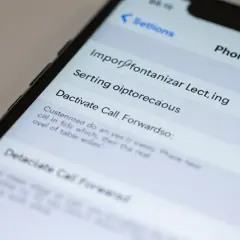 Ekran telefonu z opcjami "Dactivate Call Forwardso", które pozwalają na przekierowanie połączeń.