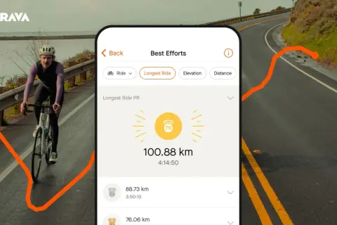 Aplikacja Strava pokazuje rekordowy przejazd rowerem: 100,88 km w 4:14:50. To dowód, że warto śledzić swoje osiągnięcia.
