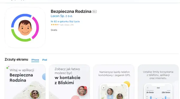 Aplikacja "Bezpieczna Rodzina" pomaga utrzymać kontakt z bliskimi i dbać o ich bezpieczeństwo.