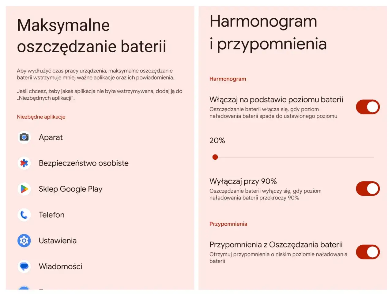 Por&oacute;wnanie funkcji oszczędzania baterii Android iOS vs aplikacje zewnętrzne