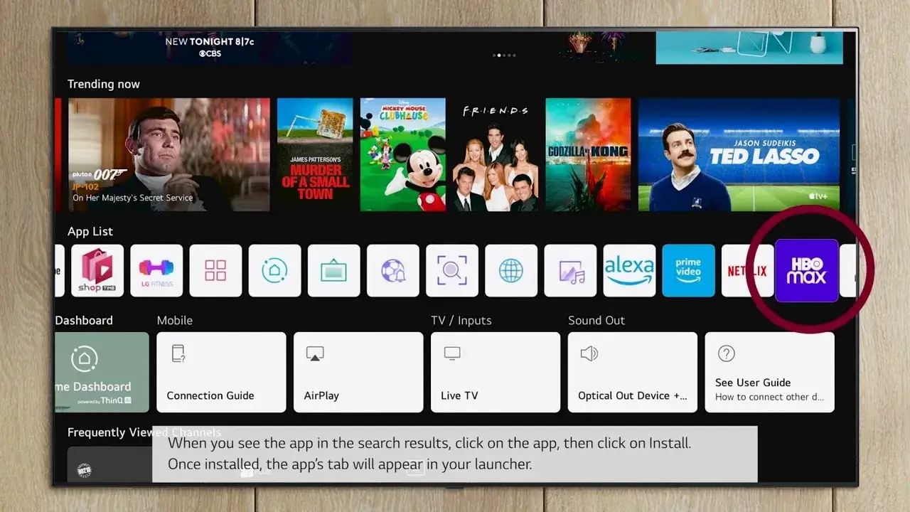 Smart TV LG webOS interfejs LG Content Store