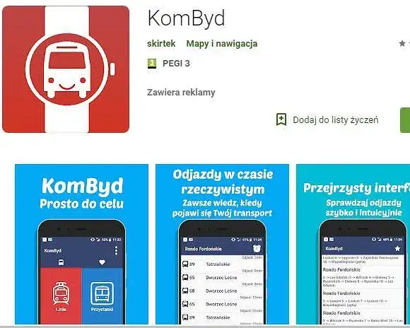 problemy z aplikacją do śledzenia autobusów