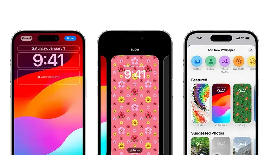 iPhone ustawienia tapeta