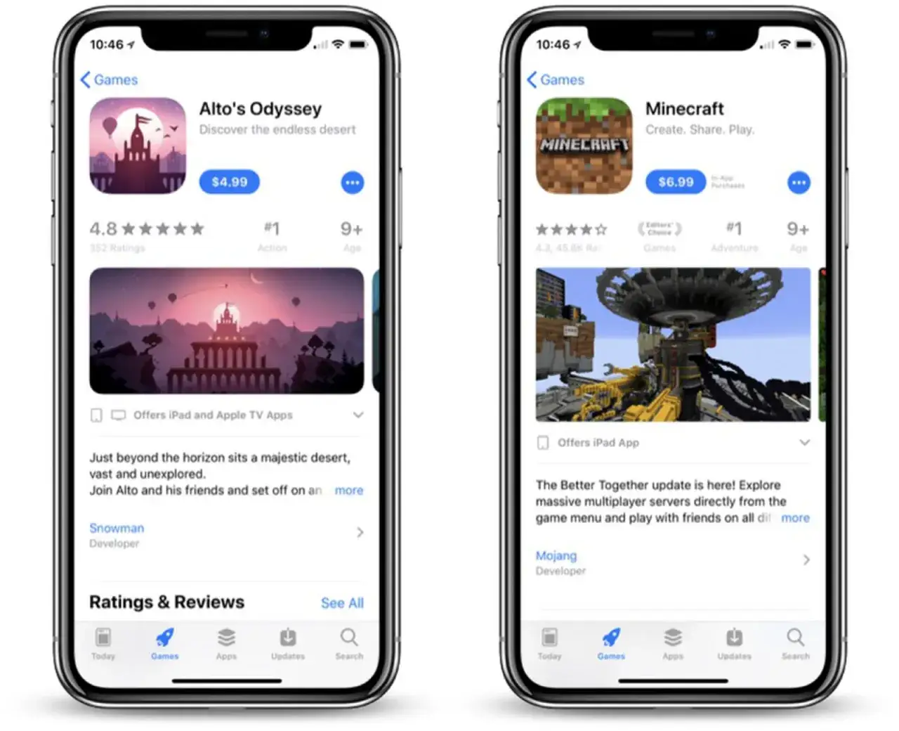 App Store strona główna screenshot