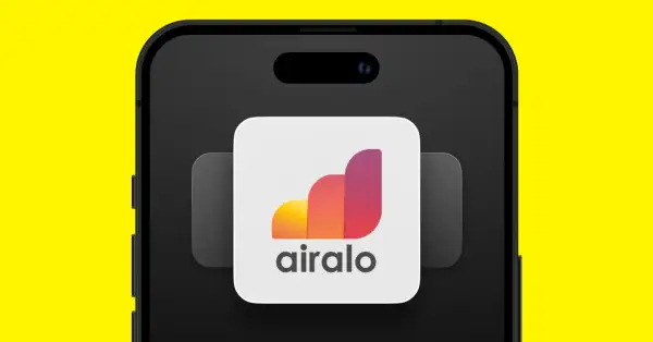 Aplikacja Airalo na telefonie, oferująca wygodne rozwiązania esim dla podróżnych.